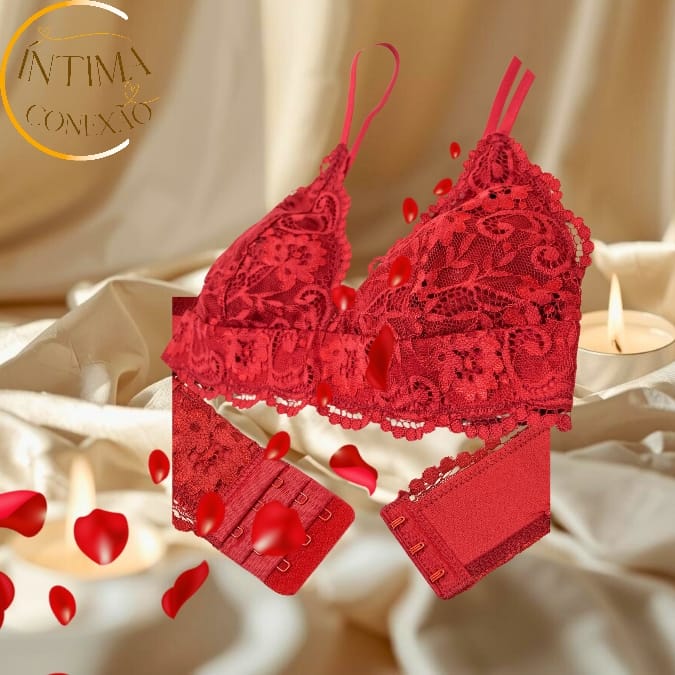 Lace Lingerie Set – Unlined Bra, Panty and Garter with Stockings | Moments of Seduction