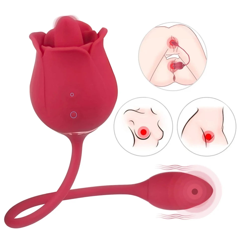Bloom Kiss – Rose-Shaped Clitoral Suction & Vib Massager, Discreet & Portable