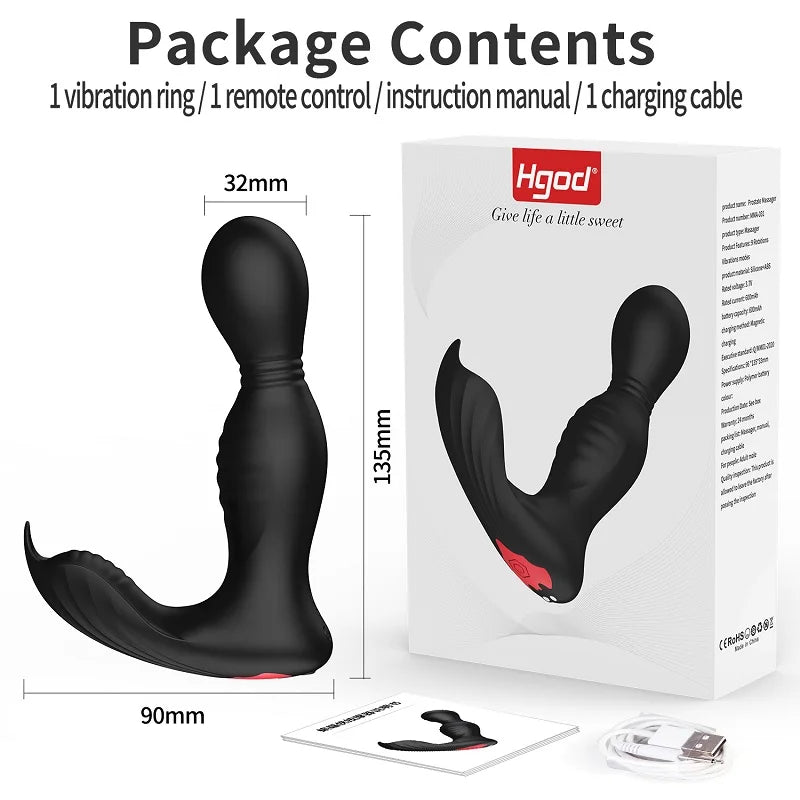 DeepDrive Anal Stimulator – Thrusting Motion, 7 Vibration Modes & Remote/App Control