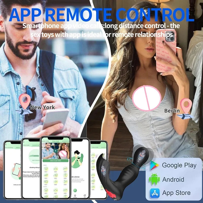 DeepDrive Anal Stimulator – Thrusting Motion, 7 Vibration Modes & Remote/App Control