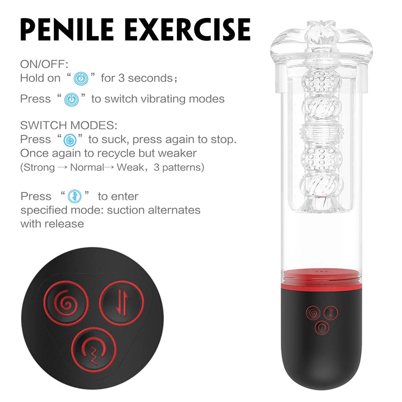 Electric Pump Masturbator with Suction & Vibration – Dual Stimulation, Hands-Free Pleasure
