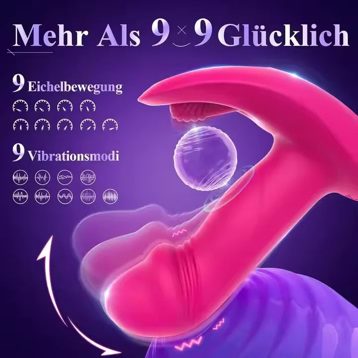 Compact USB Intimate Massager – 9×9 Vibration Modes, Portable & Discreet