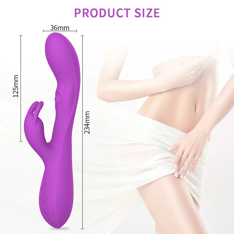 Luxury G-Spot Wand Vib Massager – Suction, Licking & Tapping, 10 Modes