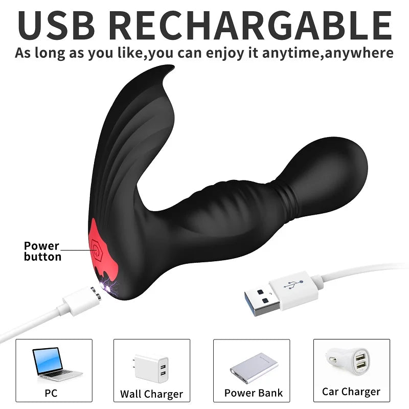 DeepDrive Anal Stimulator – Thrusting Motion, 7 Vibration Modes & Remote/App Control