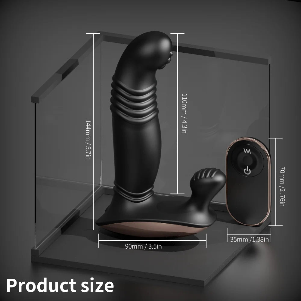 Prostate & Perineum Stimulator for Men – 9 Vib Modes, Flex-Motion Thrusting & Remote Control
