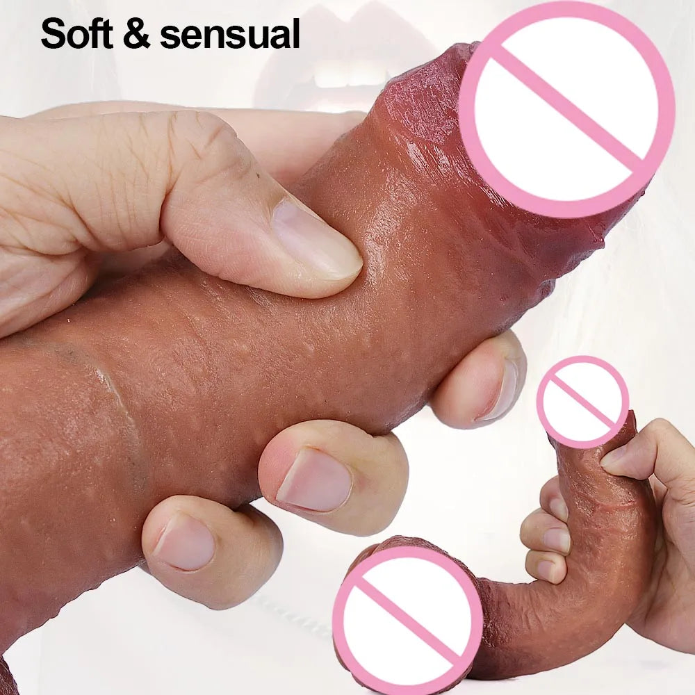 π Titan Touch β Realistic Silicone Foreskin Dildo with Suction Base