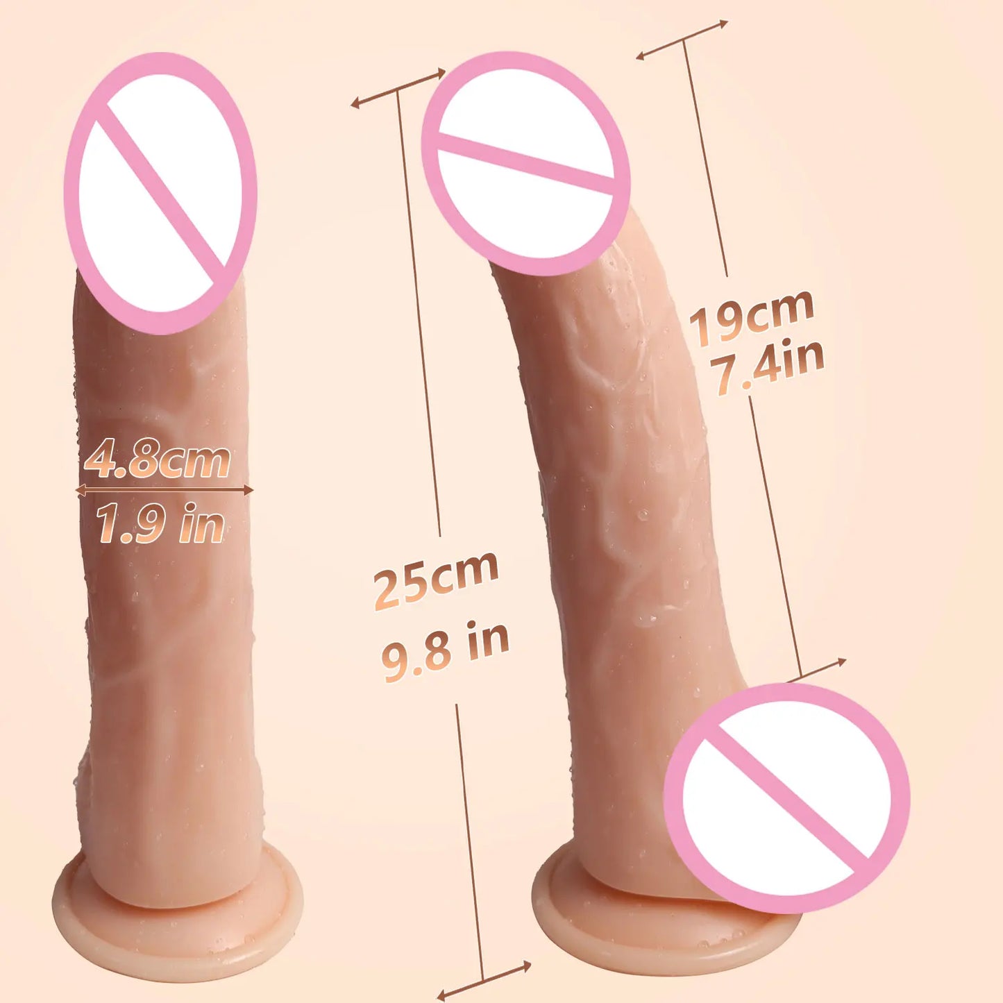 Realistic Dildo with Suction Base – Ultra-Soft PVC, Lifelike Texture & Hands-Free Pla