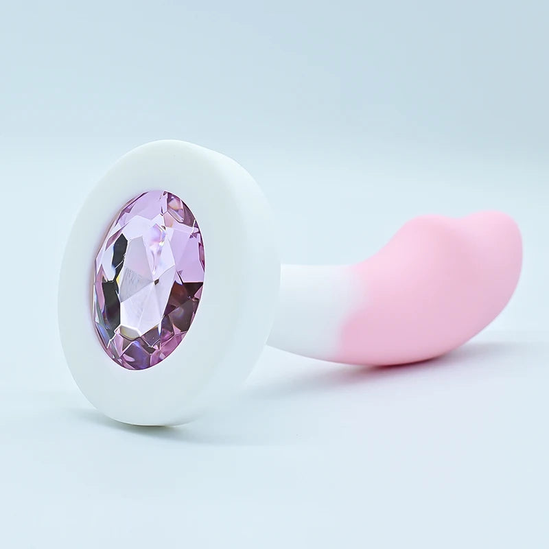 CrystalGlow™ – Luxury Silicone Plug Adorned with Crystal Base