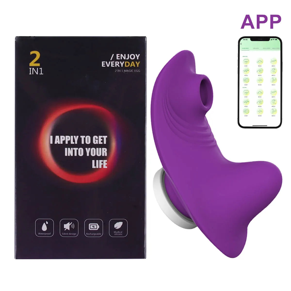 Portable Intimate Suction Vib Massager with App Control – Discreet & USB