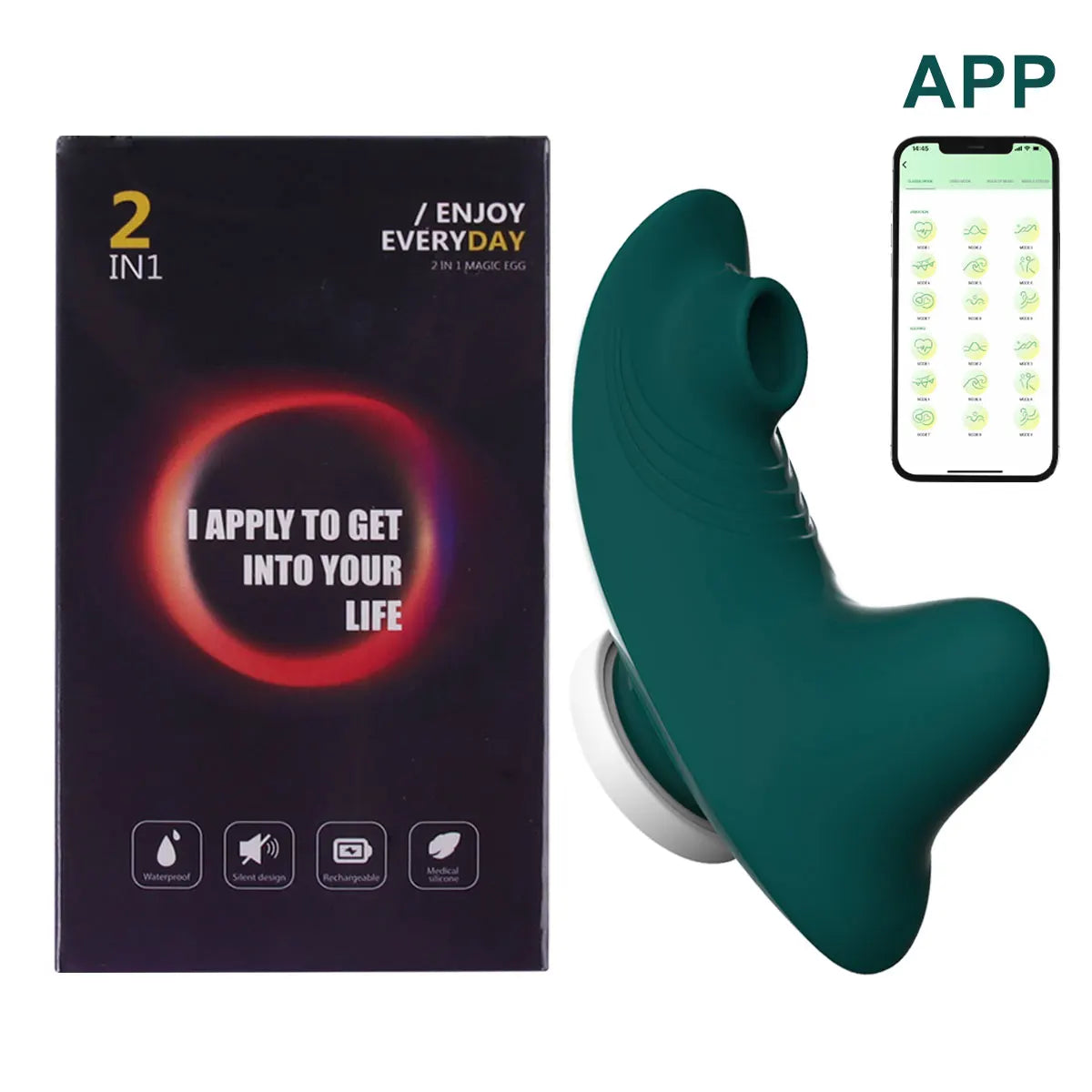 Portable Intimate Suction Vib Massager with App Control – Discreet & USB