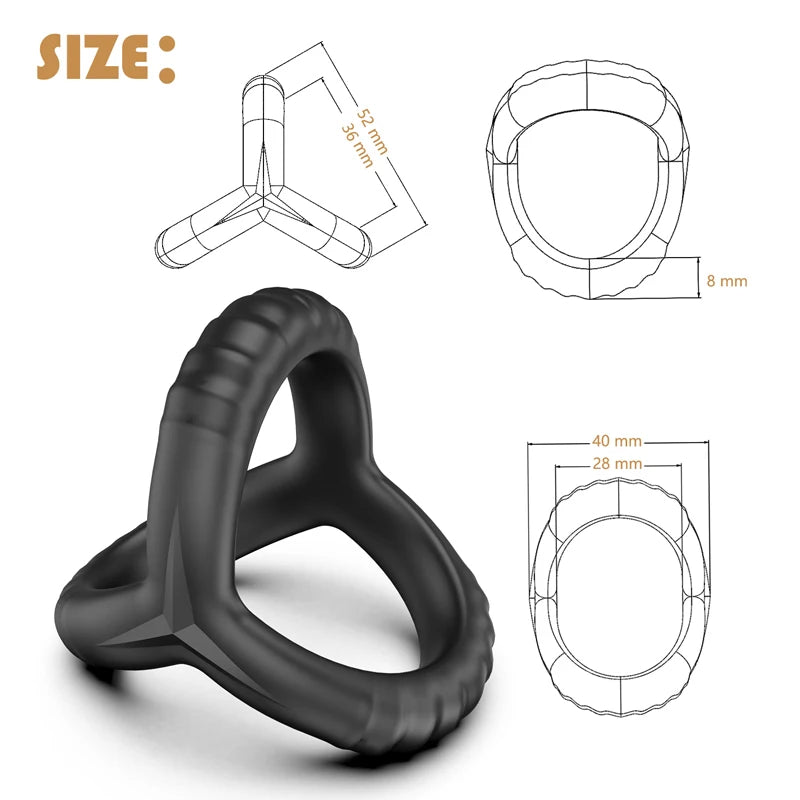 ⚫ EnduraRing – Black Silicone Delay & Pleasure Cock Ring