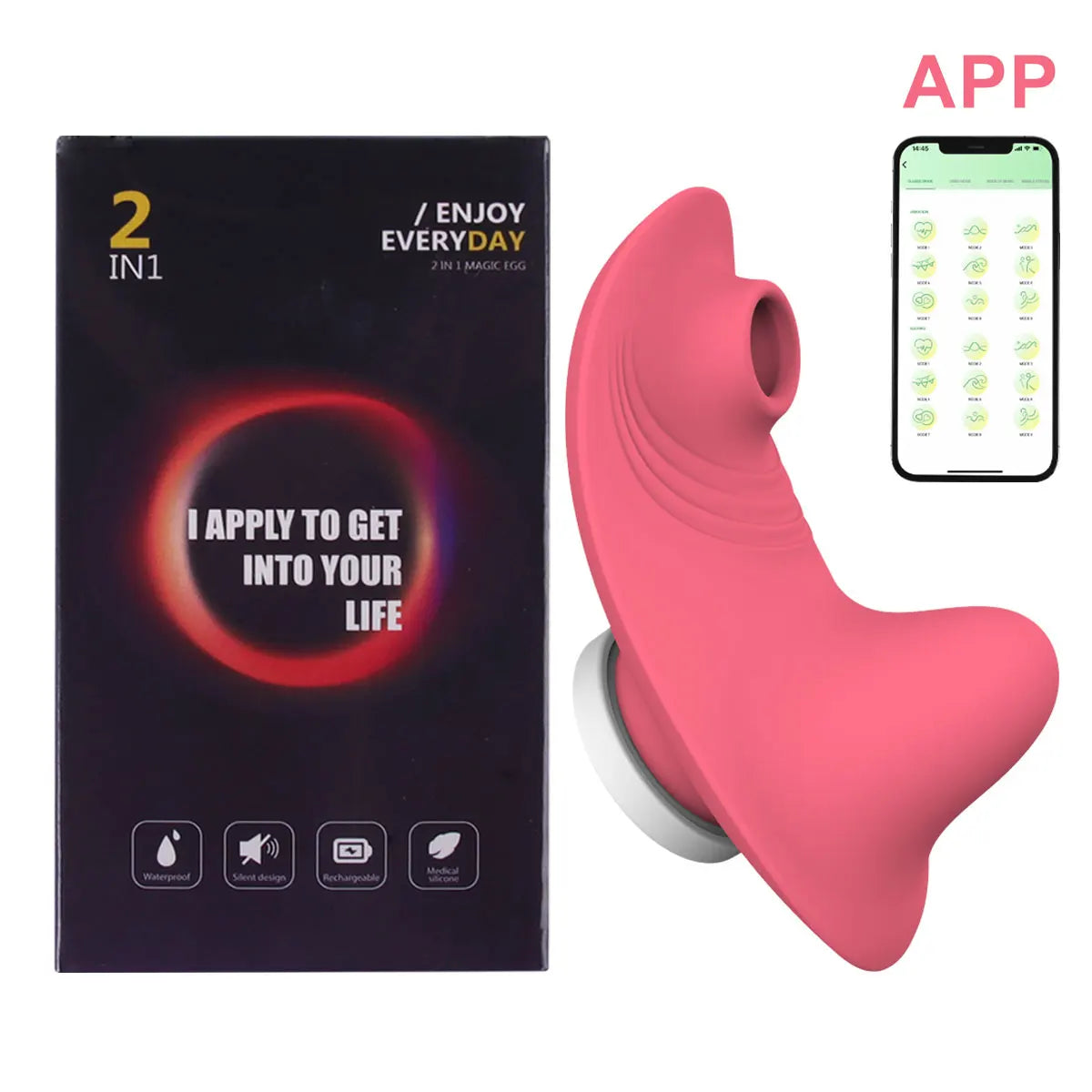 Portable Intimate Suction Vib Massager with App Control – Discreet & USB