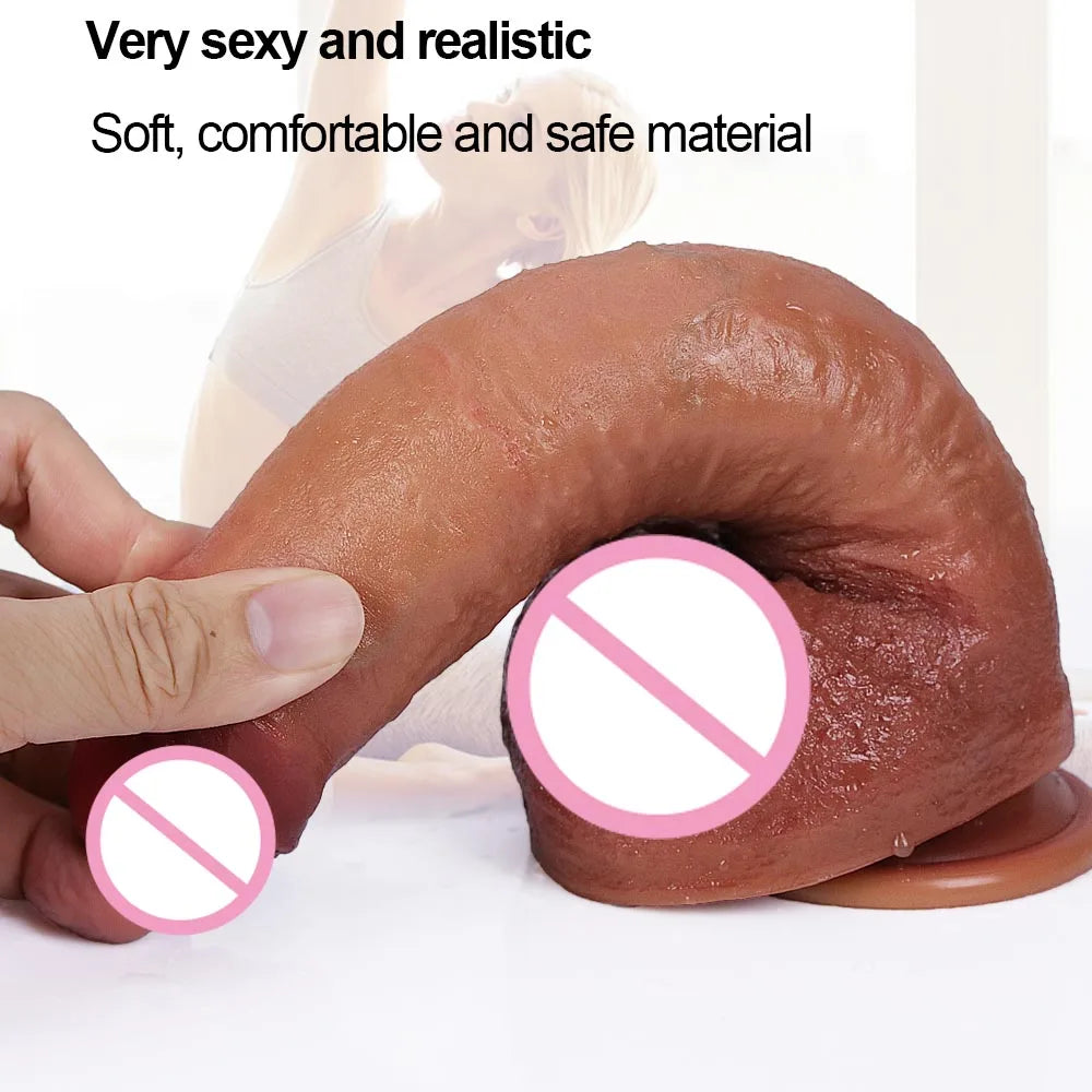 π Titan Touch β Realistic Silicone Foreskin Dildo with Suction Base