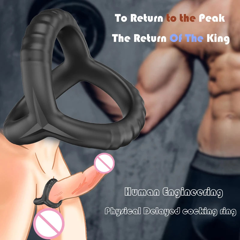 ⚫ EnduraRing – Black Silicone Delay & Pleasure Cock Ring
