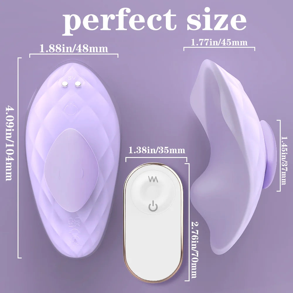 S-HANDE Remote Control Butterfly Vibrator – Wearable Panty Vibrator with USB Rechargeable Power | Íntima Conexão