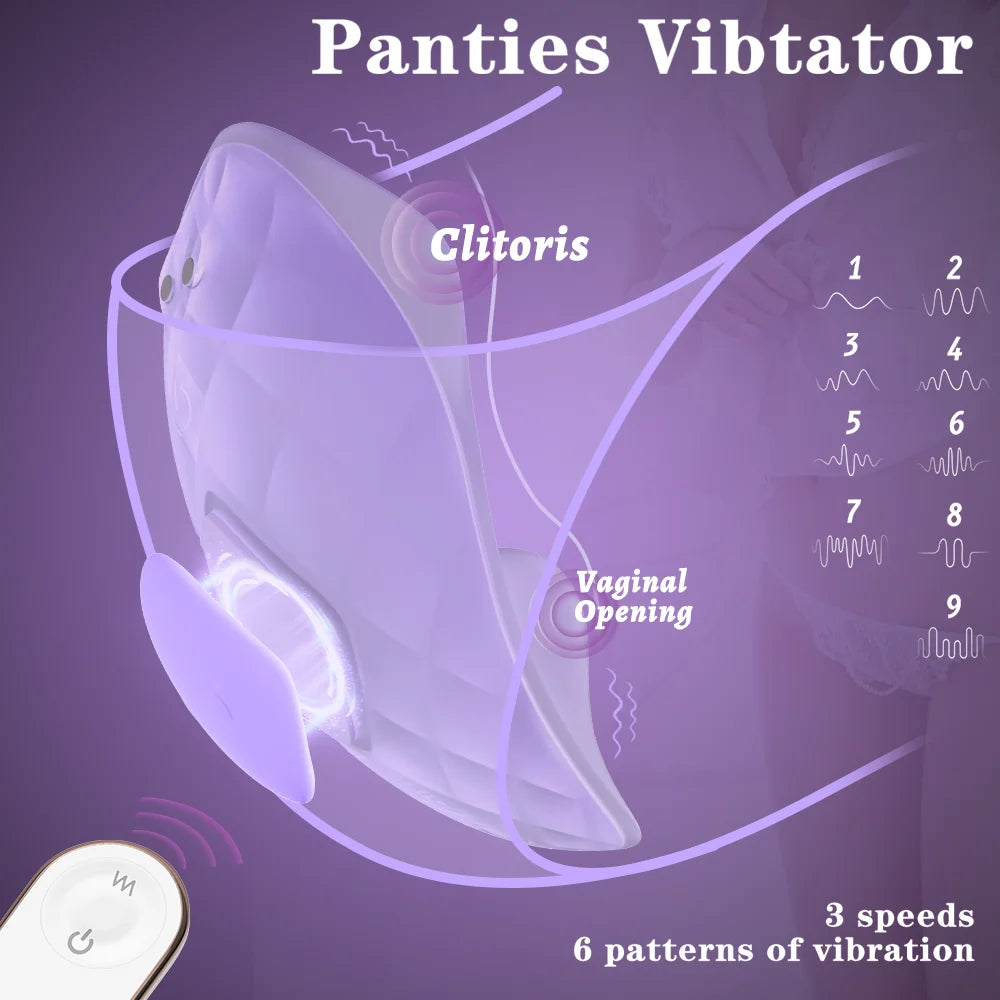 S-HANDE Remote Control Butterfly Vibrator – Wearable Panty Vibrator with USB Rechargeable Power | Íntima Conexão