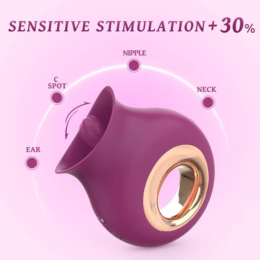 Licking Tongue Clitoral Stimulator – Luxury Vib Massager, Discreet & USB