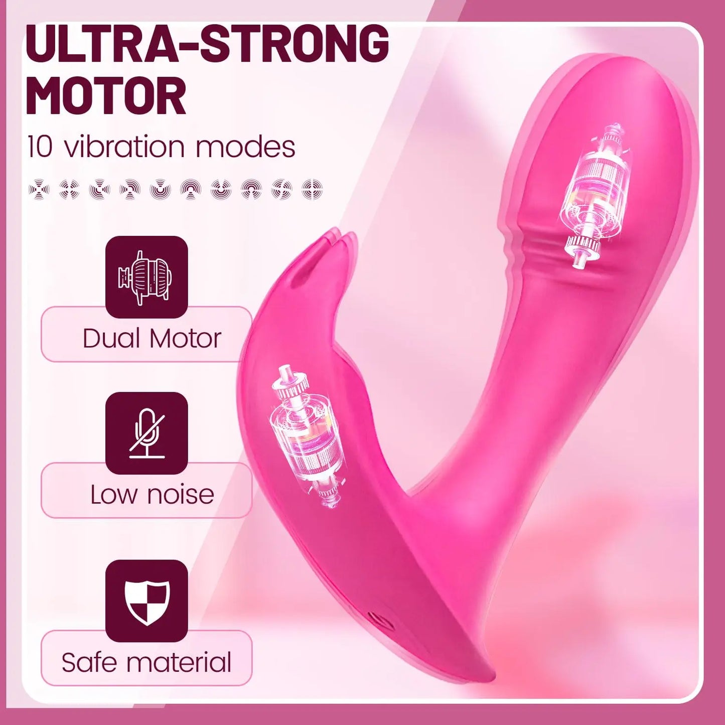 Dual Pleasure Wearable Vib Massager with App & Remote Partner Control