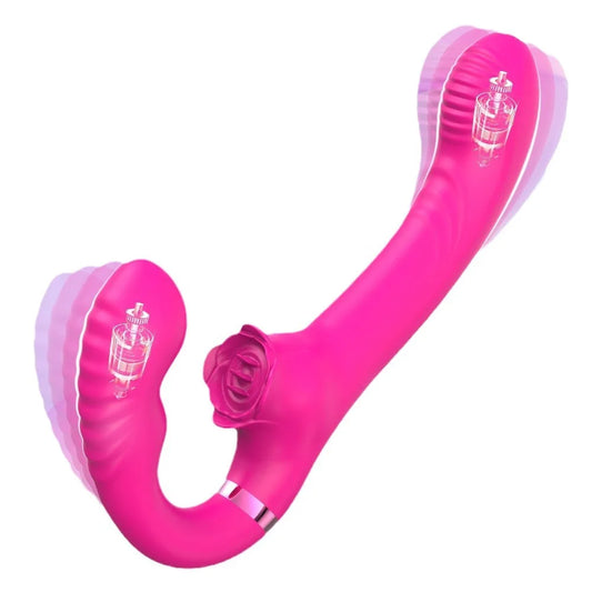 Multifunctional G-Spot Wand Vib Massager – Suction, Tapping & Licking for Lesbian Couples