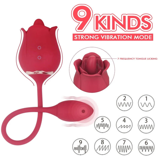 Bloom Kiss – Rose-Shaped Clitoral Suction & Vib Massager, Discreet & Portable