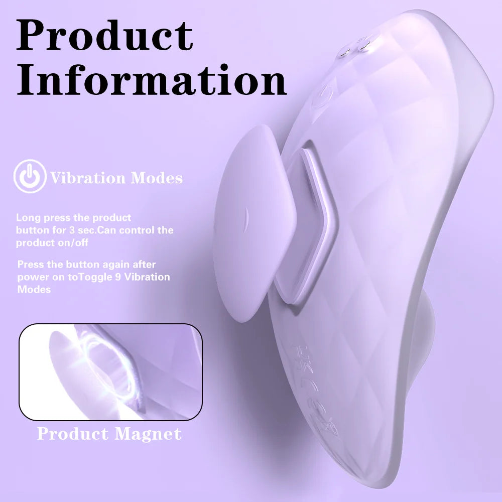 S-HANDE Remote Control Butterfly Vibrator – Wearable Panty Vibrator with USB Rechargeable Power | Íntima Conexão
