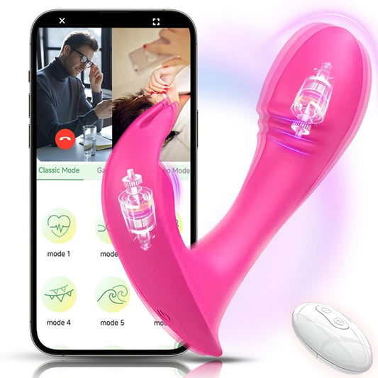 Dual Pleasure Wearable Vib Massager with App & Remote Partner Control