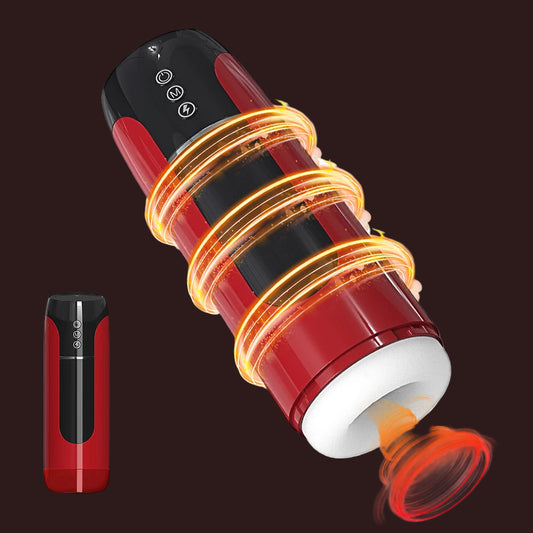 Automatic Male Masturbator with Suction &amp; Thrusting – 7 Modes, Hands-Free Pleasure  Descrição