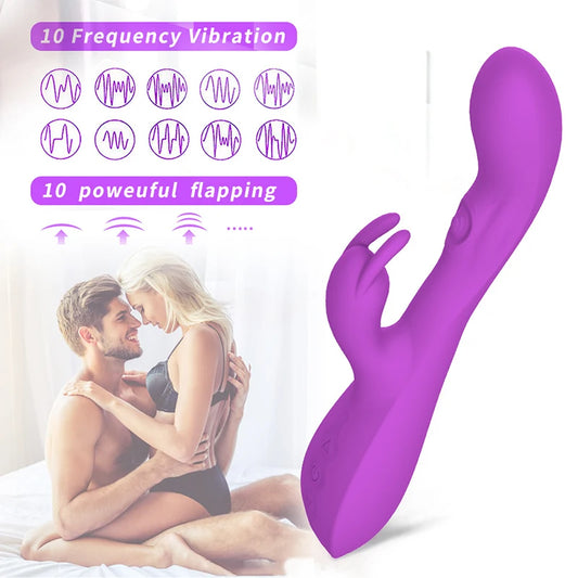Luxury G-Spot Wand Vib Massager – Suction, Licking & Tapping, 10 Modes