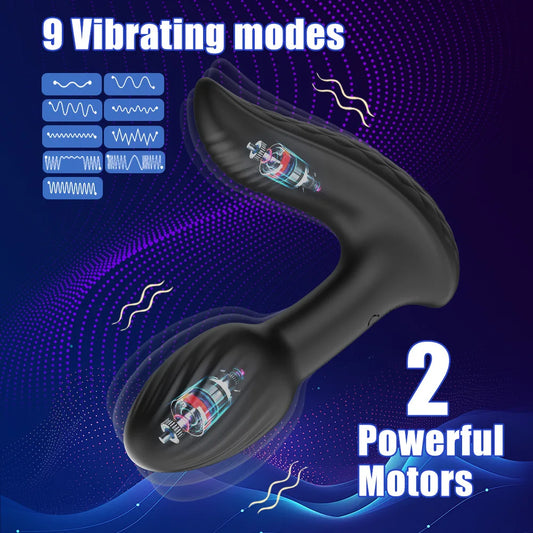 Rear Pleasure Vib Massager – 9 Pulsating Modes, Ergonomic &amp; Discreet