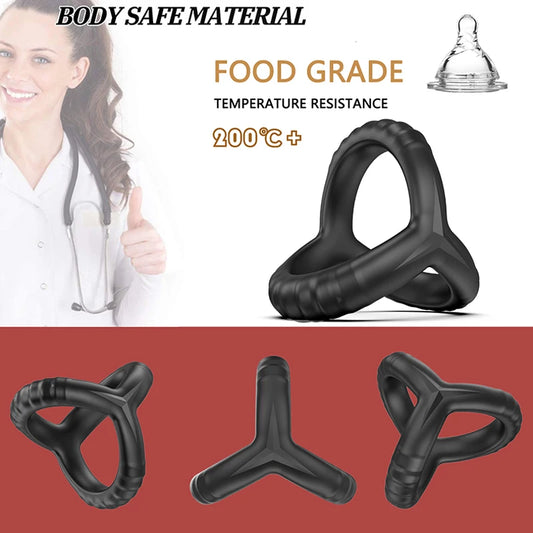 ⚫ EnduraRing – Black Silicone Delay &amp; Pleasure Cock Ring