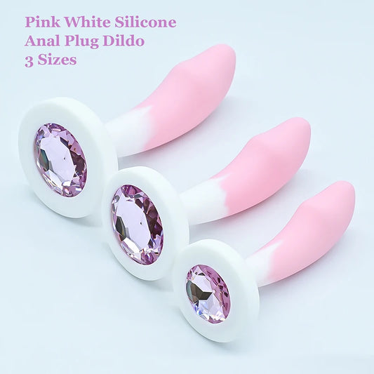 CrystalGlow™ – Luxury Silicone Plug Adorned with Crystal Base